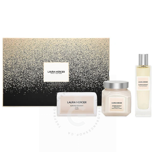 Laura Mercier Grand Indulgence Almond Coconut Collection 3pcs Gift